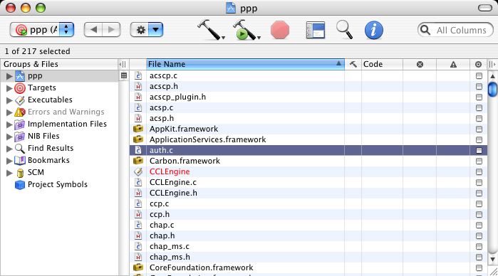 Main Xcode window
